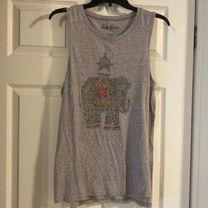Lucky Brand Gray Elephant Tank Top